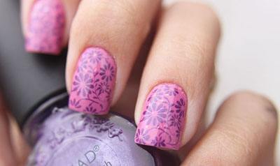 artificial stamped nail design